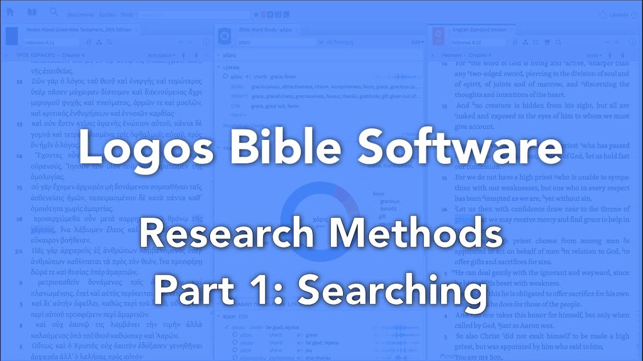 Logos Bible Software Research Methods Part 1 Searching
