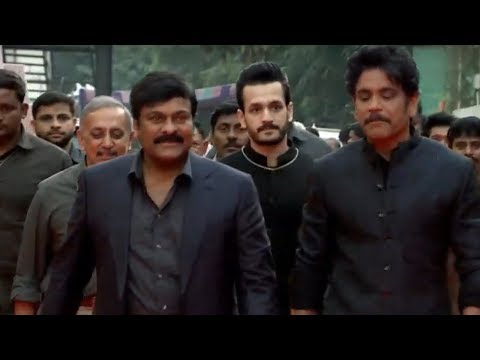 Actor Chiranjeevi Grand entry at ANR National Award 2019 Function
