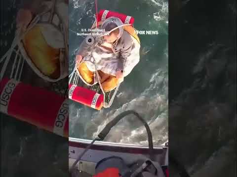 WATCH: Coast Guard crews rescue four fishermen stuck at sea #shorts #coastguard #sea #rescue #fox