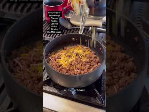 🌮 KETO BIG MAC TACOS! Low Carb Taco Salad Recipe #shorts