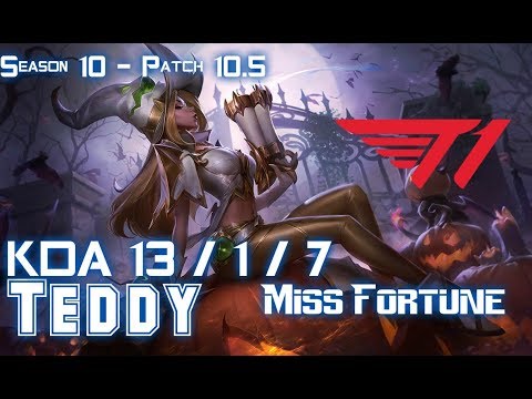 T1 Teddy MISS FORTUNE vs KAI'SA ADC - Patch 10.5 KR Ranked