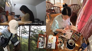 out and about as an introvert: café journal, running a mail club, & hiking 🌲 thrifted a canon v10!
