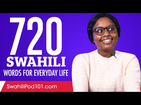 720 Swahili Words for Everyday Life - Basic Vocabulary #36