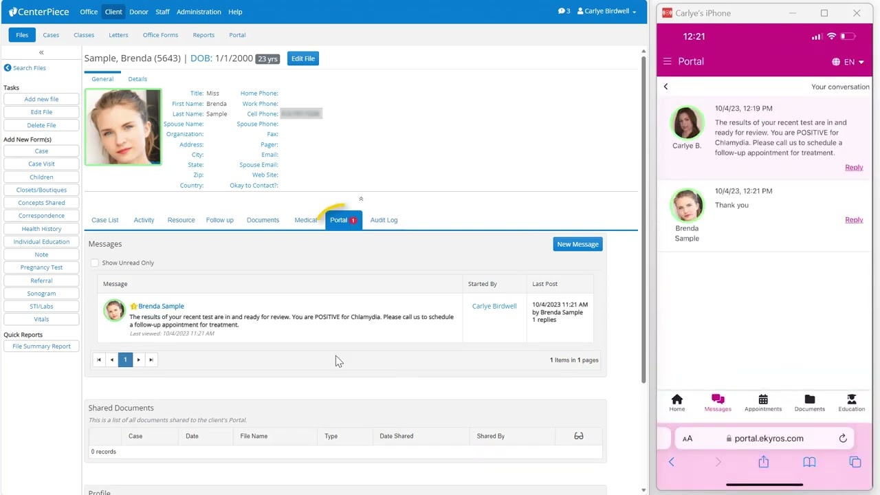 Portal Secure Messaging