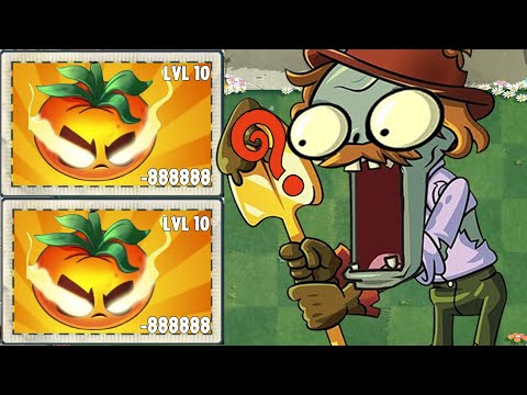 Pvz 2 Gameplay - How Many Plant Can Defeat 40 Excavator Zombie With 1 Power Up ？