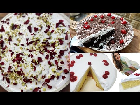 3 Amazing Birthday Cakes on GAS TOP | 3 Birthday Cakes without Oven | Anjum’s Food