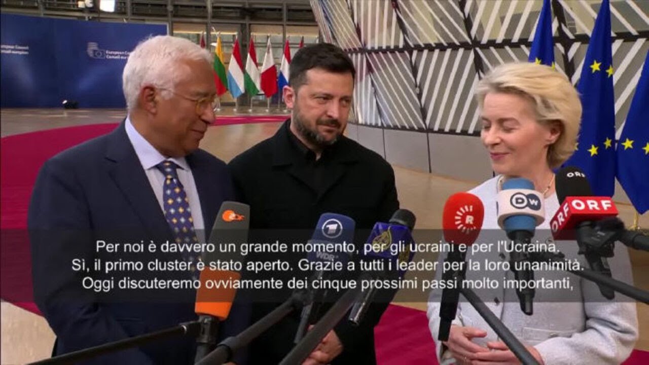 Zelensky a Bruxelles: Al via negoziati per ingresso Ucraina in Ue, grazie a tutti i leader