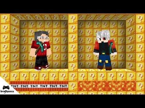 TROLL VS MİNECRAFT ŞANS BLOKLARI ODA SAVAŞI