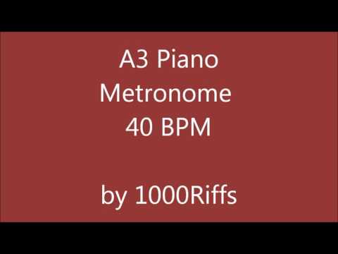 A3 Piano Metronome 40 BPM - Beats Per Minute