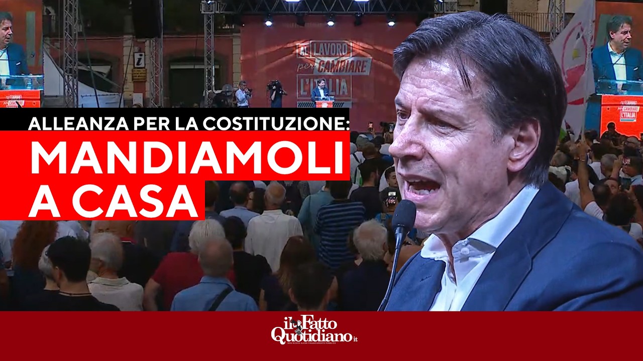 Conte: “Al governo con un’alleanza per la Costituzione. Mandiamoli a casa tutti insieme."