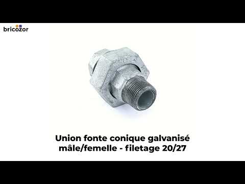 Union fonte conique mâle / femelle galvanisé - référence 341 CODITAL
