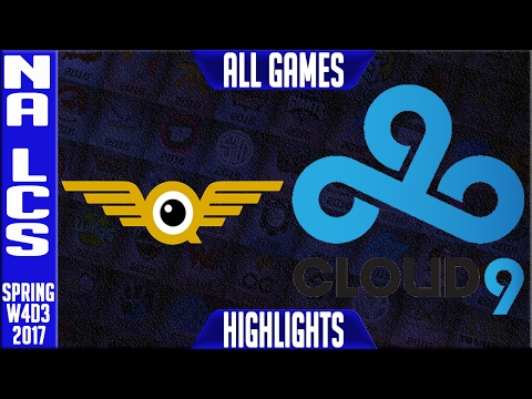 FlyQuest vs Cloud 9 Highlights All Games - NA LCS W4D3 Spring 2017 - FLY vs C9 All Games