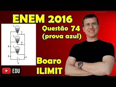 ENEM 2016 - QUESTION 74 - PHYSICS - BLUE TEST - Prof. Boaro ILIMIT EDUCATION