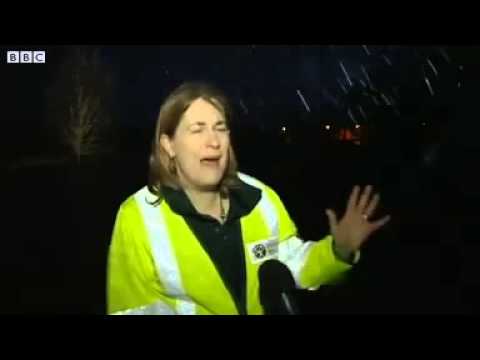 Flood risk after heavy rain and strong winds hit UK.