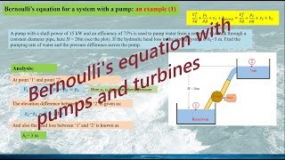 What is the most practically used Bernoulli's equation? for the system with pumps and turbines (2/2)