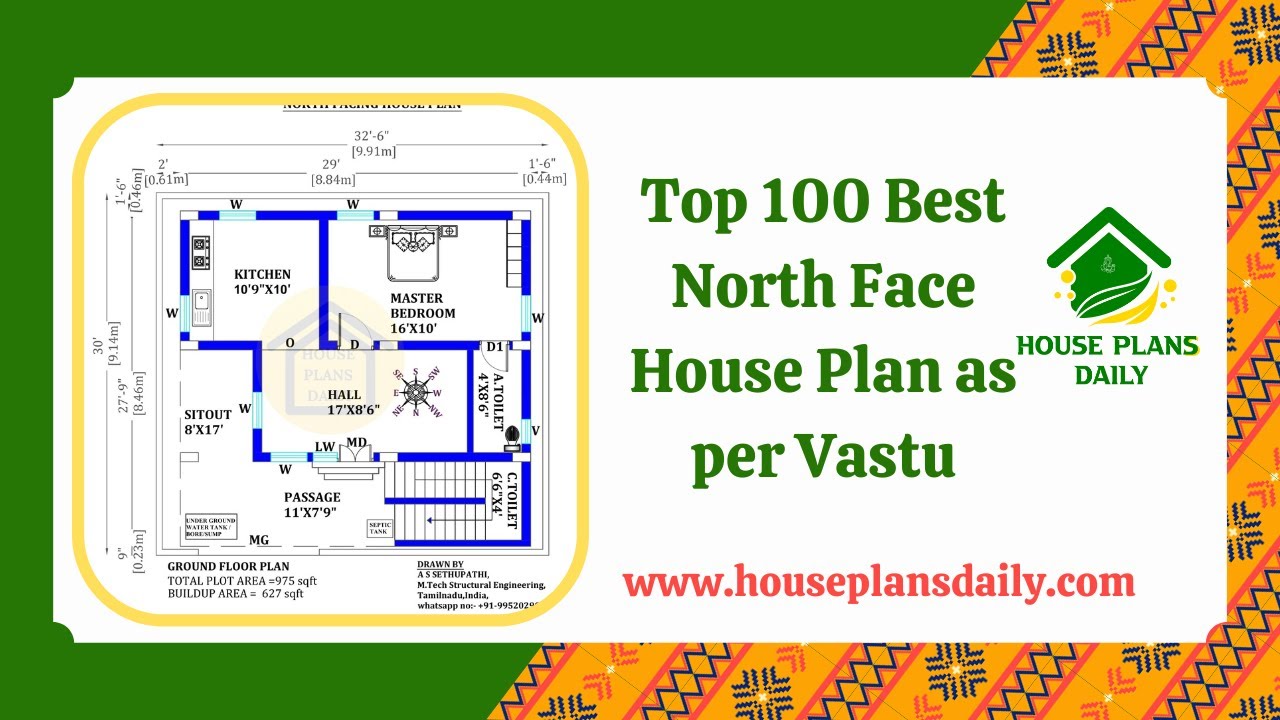 Top 100 Best North Face House Plan as Per Vastu