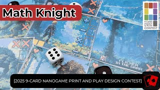Playthrough | Math Knight (2025 9-Card Nanogame Print and Play Design Contest)