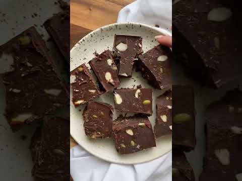 Salty Dark Chocolate Almond Protein Bars #shorts #food