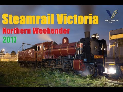 Steam Trains At Night - Steamrail Victoria's 'Northern Weekender'