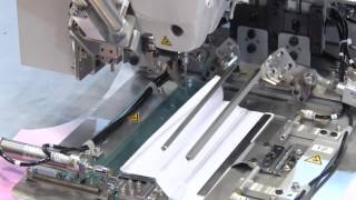 JUKI AMS-221ENSS3020 polo cut-out sewing machine video