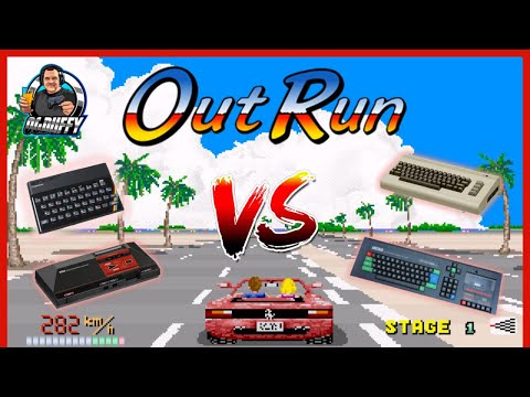 OUTRUN by SEGA Sinclair ZX Spectrum VS Commodore 64 VS Amstrad CPC + Sega Master System comparison