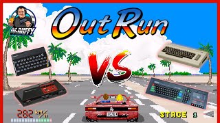 OUTRUN by SEGA Sinclair ZX Spectrum VS Commodore 64 VS Amstrad CPC + Sega Master System comparison