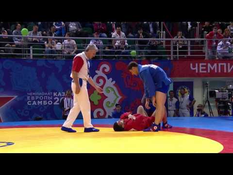NIKO KUTSIA (GEO) vs NTANATSIDIS ALEXIOS (GRE) European Sambo Championships Kazan 2016
