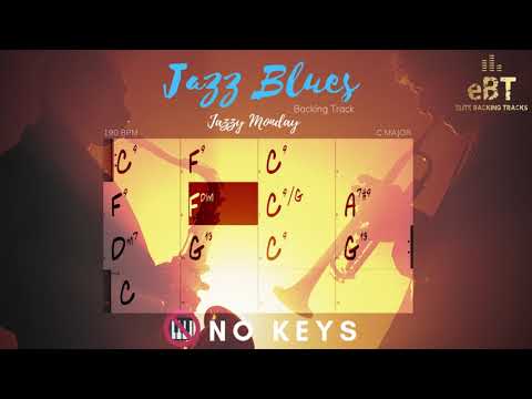 Fast Jazz Blues Backing Track in C! [NO KEYS]