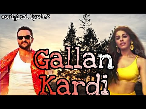 Gallan Kardi Lyrical - Jawaani Jaaneman | Saif Ali Khan, Tabu, Alaya F|Jazzy B, Jyotica, Mumzy