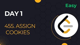 YouTube video '✅Day 1 | LeetCode 455. Assign Cookies | Problem of the Day'