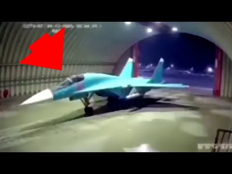 Su-34 Eject Inside Hanger!