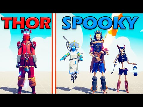 THOR TEAM vs MEGA SPOOKY TEAM - Totally Accurate Battle Simulator | TABS