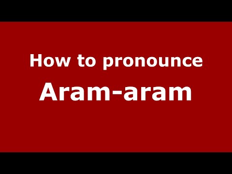 How to pronounce Aram-aram (Indonesia/Indonesian) - PronounceNames.com