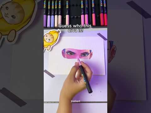 Loving how vibrant these acrylic marker colors are!✨ #enmy #enmyblackbox #kpopdemonhunters #shorts