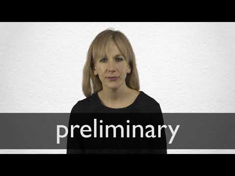 How to pronounce PRELIMINARY in British English