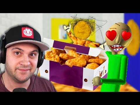 Baldi LOVES chicken nuggets and Playtime became a chicken nugget? | Baldi's Basics