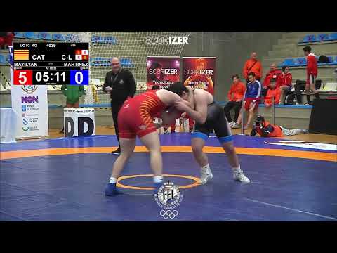 1/4 - 92KG - LO - MAYILYAN VARDANYAN, RAZMIK (CAT) MARTINEZ AFONSO, ALEJANDRO (C-L)