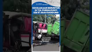 Kecelakaan Beruntun di Tol Purbaleunyi KM 97, Libatkan Enam Kendaraan Ringsek & Sebabkan Kemacetan