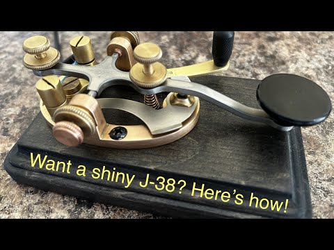 Shining up the J-38 straight key. Dull and yucky to bright and shiny in a weekend!