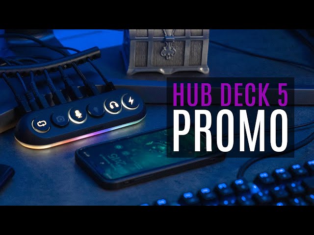 HUB USB Streamplify Hub Deck 5 RGB 12V Fekete