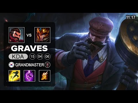 Graves Top vs Jarvan IV   KR Grandmaster   Season 11 Patch 11 17