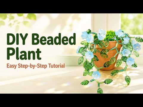How to Make a Beaded Flower Vine Plant Fridge Magnet video thumbnail