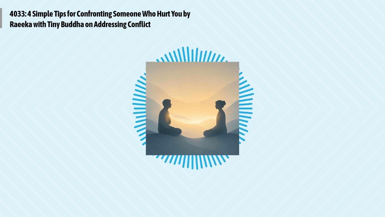 4033: 4 Simple Tips for Confronting Someone Who Hurt You by Raeeka with Tiny Buddha on...