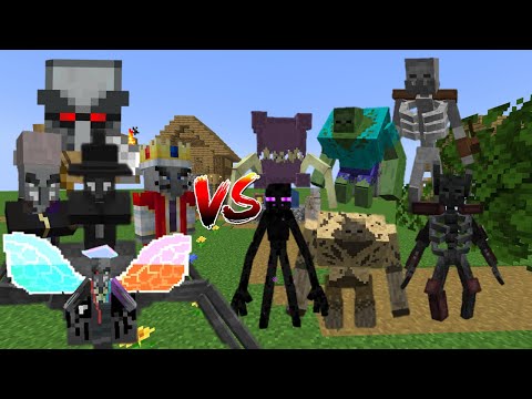 Angry Mutant Enderman - Every Mutant Monsters VS Super Modded Raid - Minecraft Mob Battle