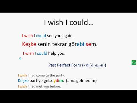 Turkish Lessons - Wish Clauses- I wish in Turkish- Turkish Grammar