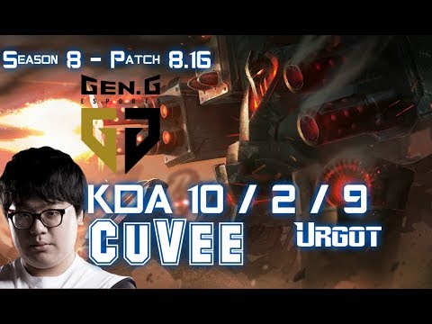 GEN CuVee URGOT vs QUINN Top - Patch 8.16 KR Ranked