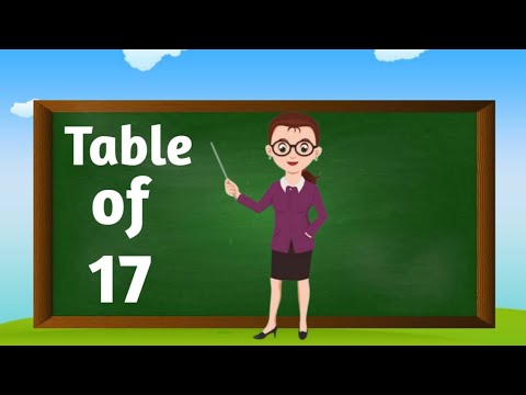 Multiplication Table of 17, Learn Multiplication Table of Sevanteen 17×1=17, table of 17 #table