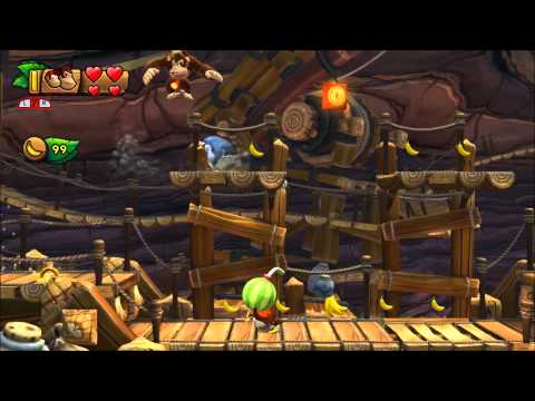 Donkey Kong Country: Tropical Freeze - 100% Walkthrough - 3-6 Cannon Canyons (Puzzle and KONG)