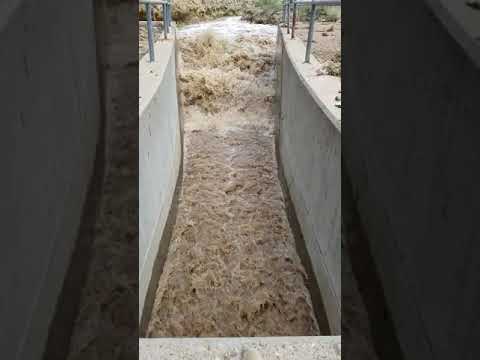 Water flowing from Rocky Arroyo Dam 1