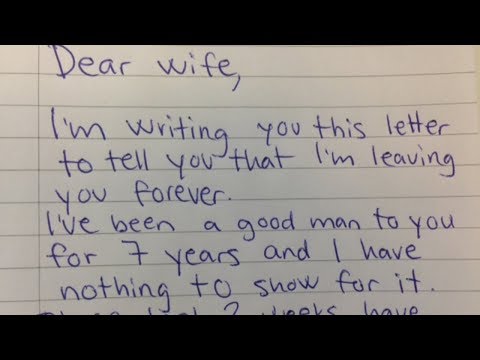 Husband Demands Divorce In Letter, His Wife Brilliant Reply Makes Him Regret Every Word